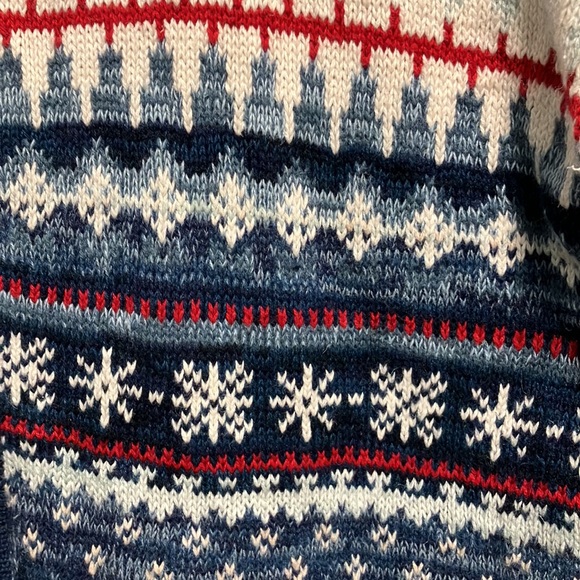 Tiara International Sweater Full Zip Up Fair Isle Colorful Size Large - Picture 4 of 9